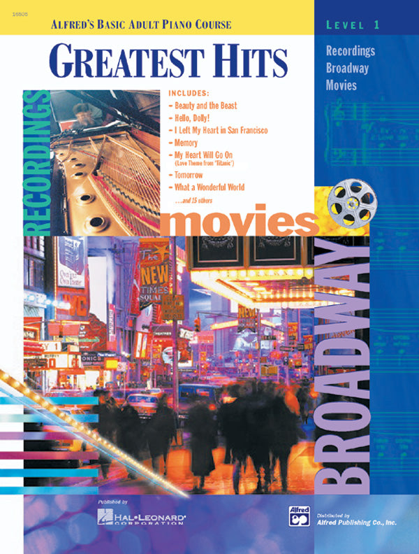 Cover of Alfred's Basic Adult Piano Course: Greatest Hits Book 1